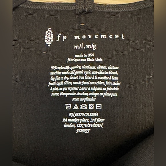 1. NWOT Free People FP Movement Strappy Candy One Piece Onesie - M/L - Black - Picture 9 of 9